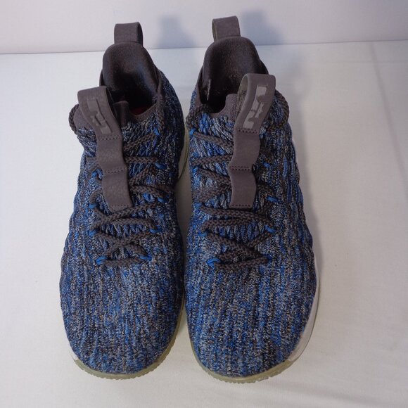 Nike LeBron 15 Low Shoes Blue Gray Basketball Air Max AO1755-400 Men's Size 8 - Picture 2 of 8